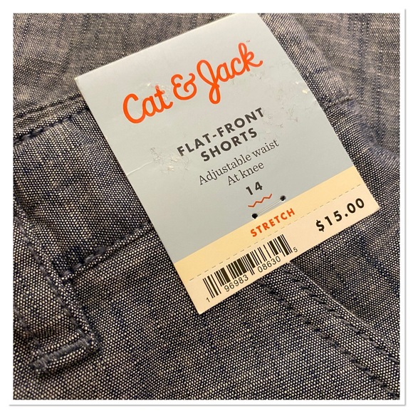 Boys Flat Front Chambray Shorts Cat & Jack - Picture 4 of 4